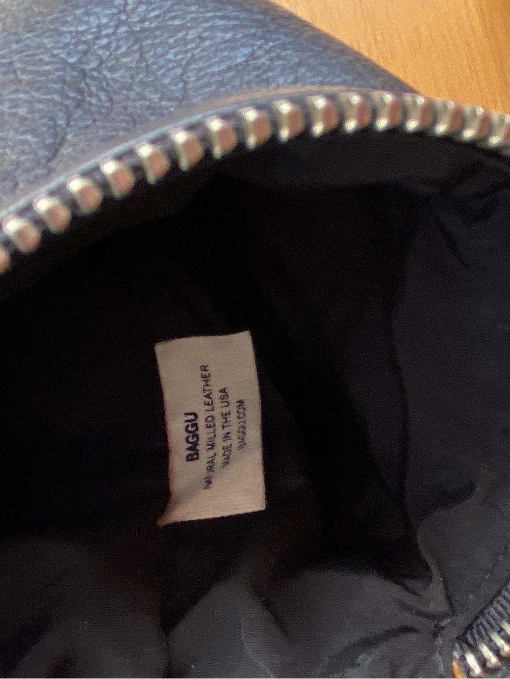 Baggu Lens Crossbody Bag - Black Leather - Picture 6 of 7